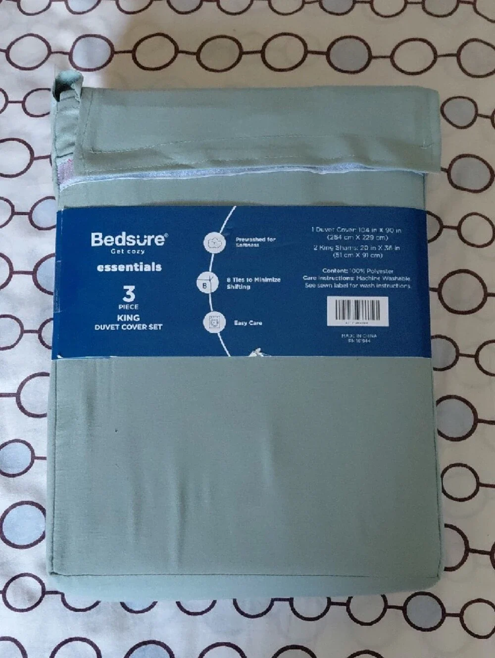 Bedsure Sage Green King Duvet Cover Set - Essential Comfort